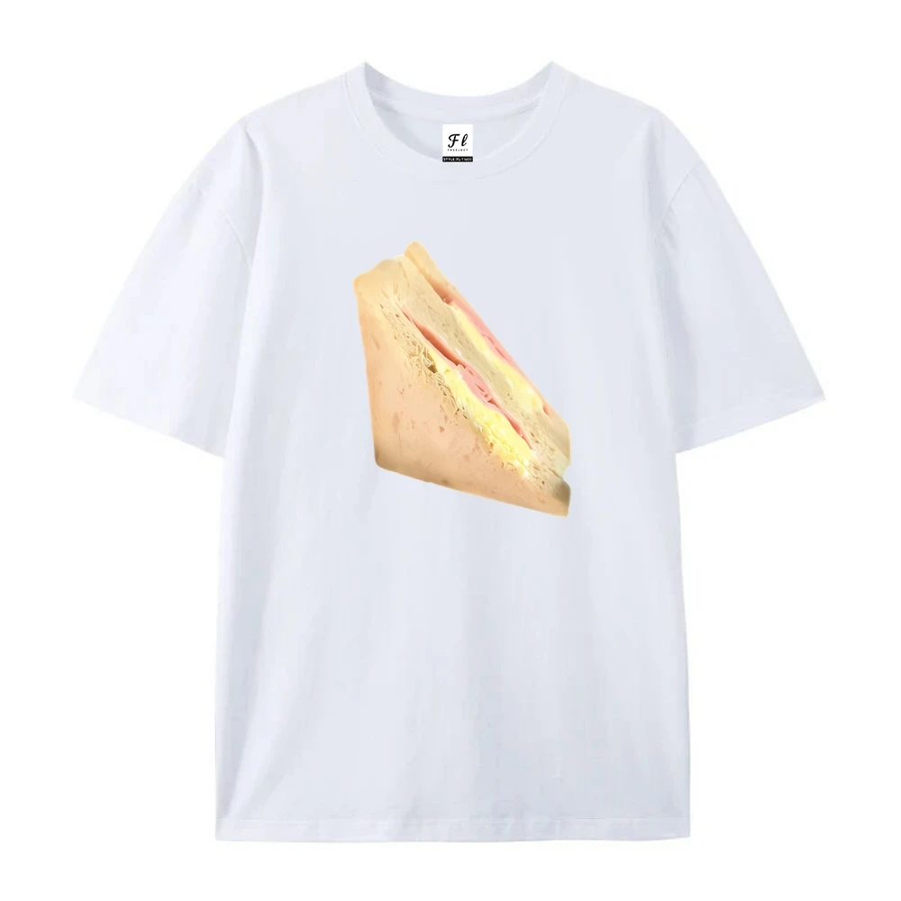 Damskie ubrania Top Overstuffed Sandwich Tee Stacked Deli Ingredients Art New York Bodega Style 100% Premium Cotton Lunch Vibes