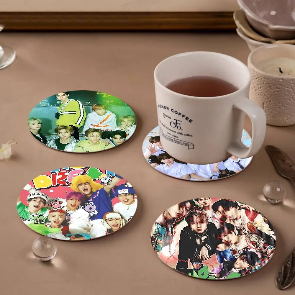 K-Kpop NCT DREAM Themed Wooden Coaster Non-Slip Heat-Resistant Fun Dining Table Decoration Cafe Restaurant Gifts
