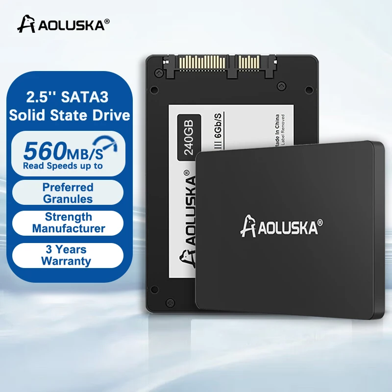 

AOLUSKA 2.5" SATA 3 SSD 480GB Solid State Drive 512GB SSD 128GB 240GB HDD 500GB Internal Hard Disk 480 GB For PC Laptop Desktop