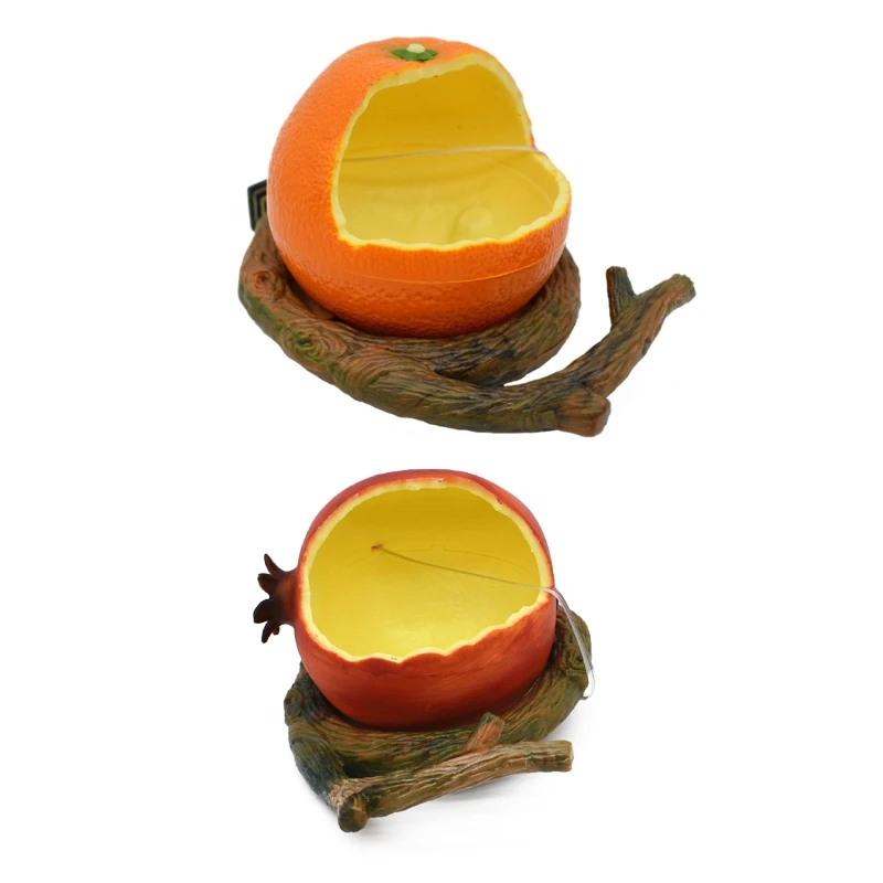 

Plastic Parrot Feeding Box Artificial Fruit Branch Feeding Accessories Supplies for Outdoor Garden Yard Storage