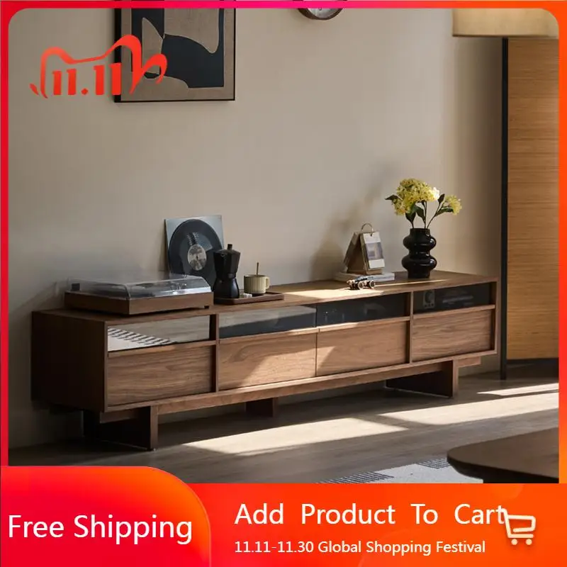

Retro Minimalist Tv Stands Drawers Coffee Mid Century Wall Office Tv Table Aesthetic Wood Archivadores Chinese Style Furniture