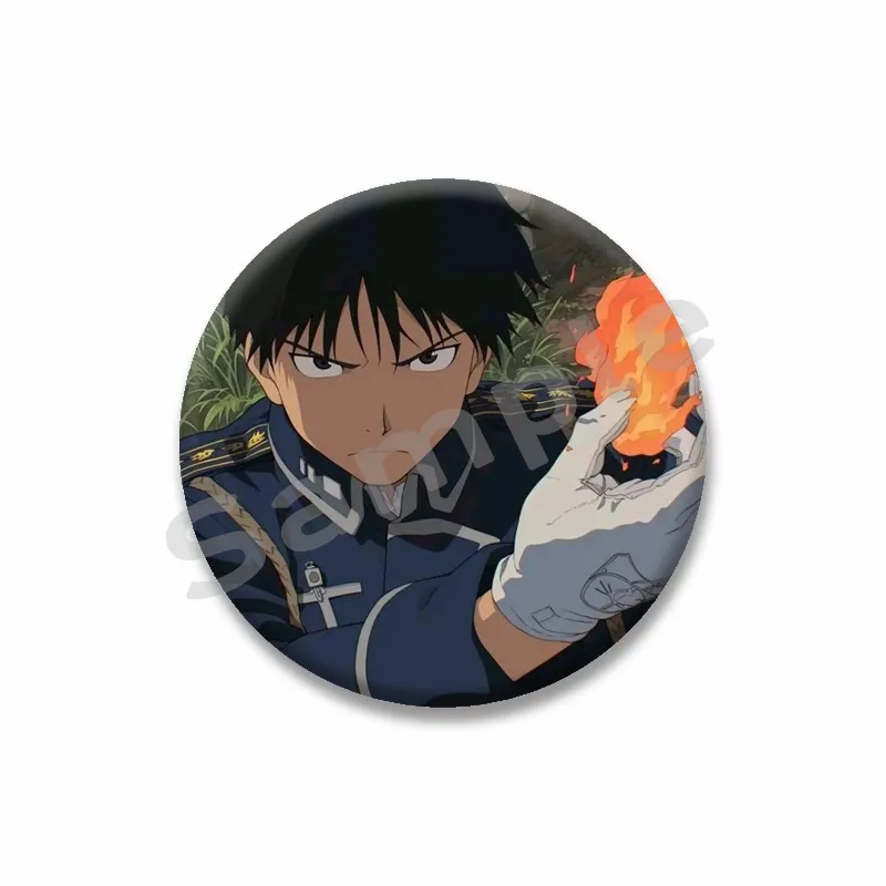 Fullmetal Alchemist Anime Icon Button Pins Tinplate Brooches on Backpacks Clothes Edward Alphonse Badge Jewelry Accessories Gift