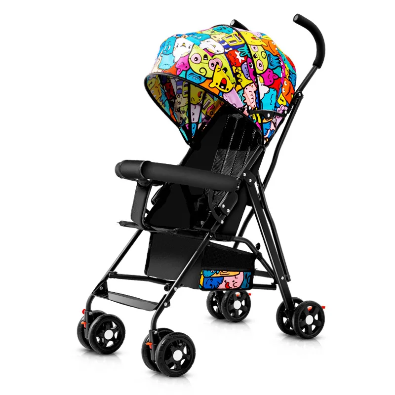 

Baby stroller can sit and lie down baby light folding simple and super small children's stroller portable umbrella cart handcart