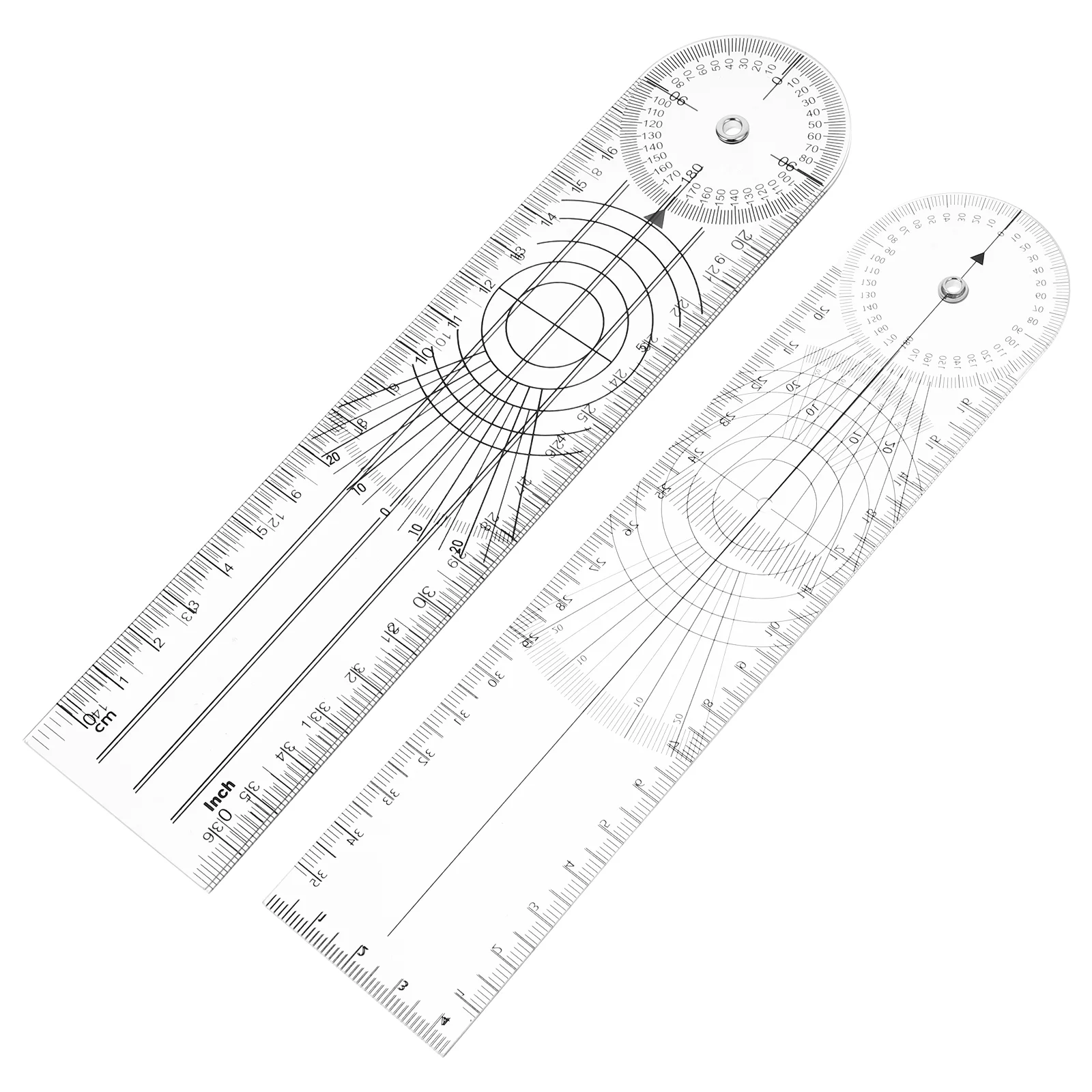 

2 шт. медицинская линейка пластиковый гониометр угловой транспортир портативный Arthrodial практичный ПВХ