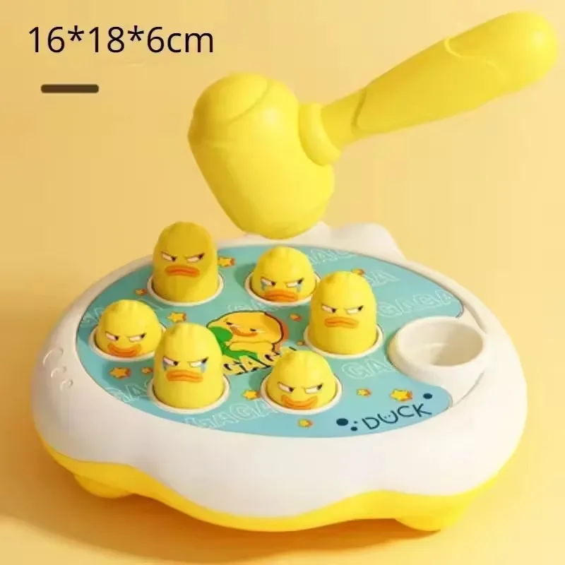 لعبة أطفال على شكل بطة/ضفدع/خنزير لعبة تعلم مونتيسوري ألغاز تعليمية هدية لمدة 12 24 شهرًا طفل صبي/فتاة بمطرقة