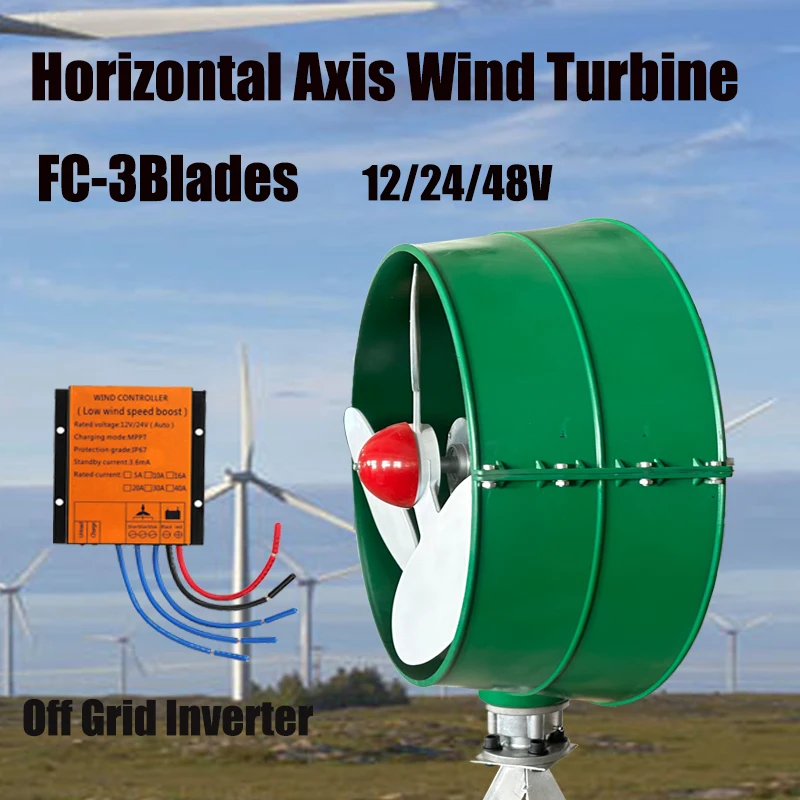 

6KW 8KW 12V/24V/48V Horizontal Axis Permanent Maglev Wind Turbine Generator With MPPt Controller For Home Use