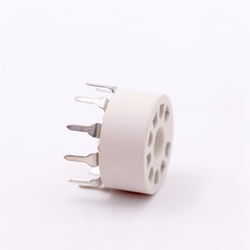 10PCS PCB Mount Plastic 9Pin Vacuum Tube Socket For 12AX7 12AT7 12AU7 EL84 6N1 ECC82 ECC83 Hifi Audio TUBE AMP