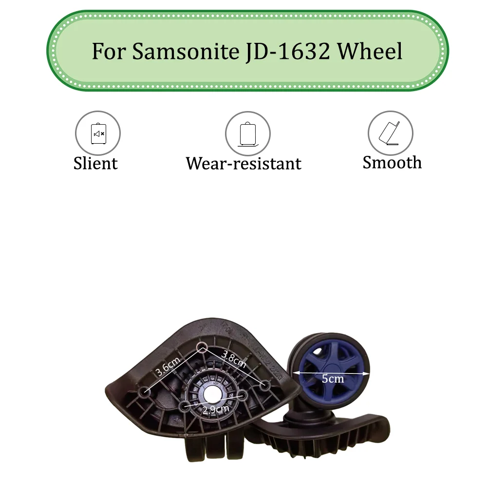 

For Samsonite JD-1632 Universal Wheel Replacement Suitcase Silent Smooth Shock Absorbing Durable Wheel Accessories Caster Wheels