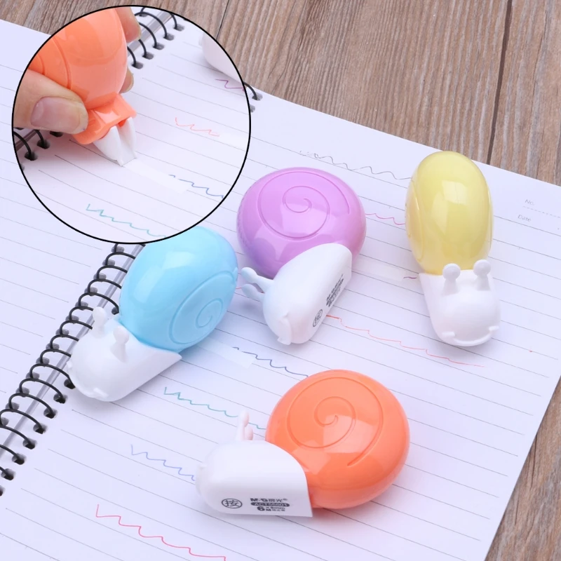 6M Hoạt Hình Ốc Trắng Hiệu Chỉnh Băng Tẩy Dành Cho Học Sinh Sĩ Quan Trẻ Trang Sức Giọt