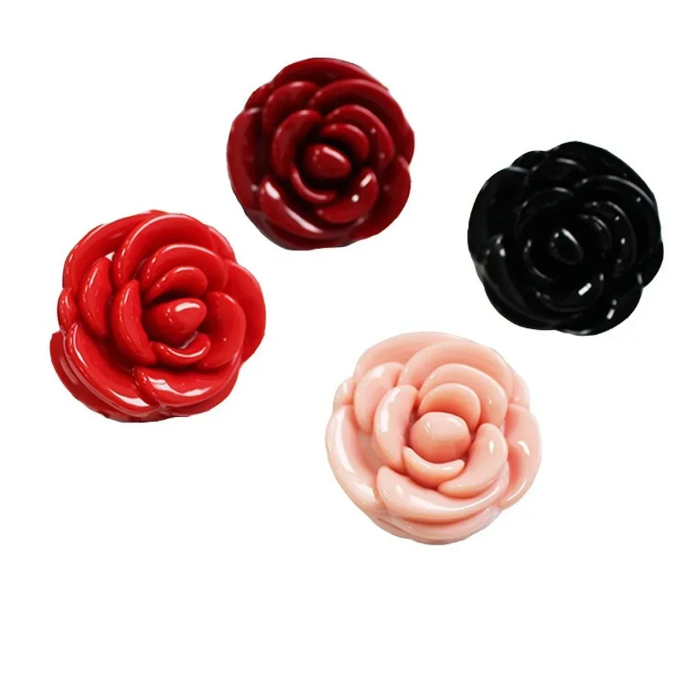 علبة ظلال عيون فارغة، صندوق أحمر الشفاه، حاوية تعبئة مستحضرات التجميل، موزع مكياج كريم الأساس قابل لإعادة الملء، شكل زهرة الورد