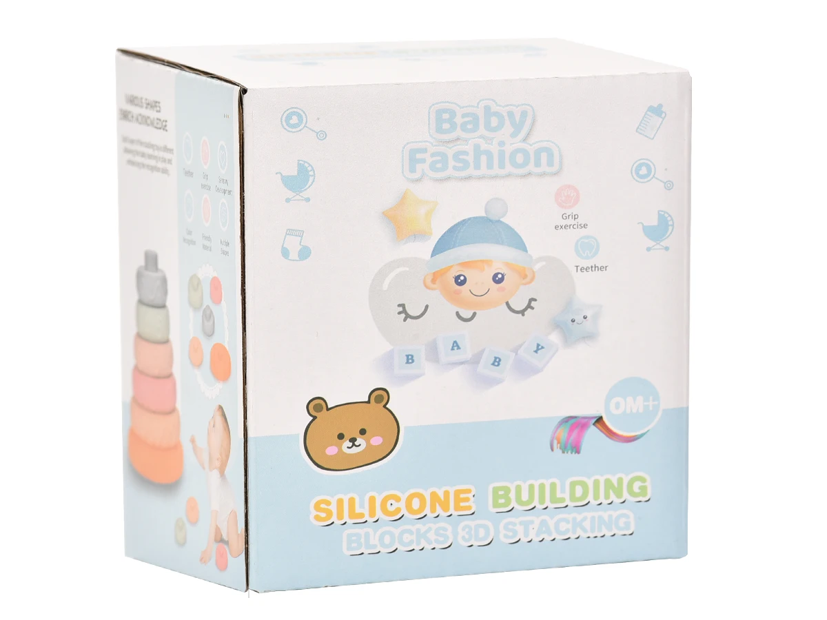 Décennie s de construction en silicone souple pour enfants, tour arc-en-ciel empilable, idéal pour améliorer Leone nitive et Motor Sk