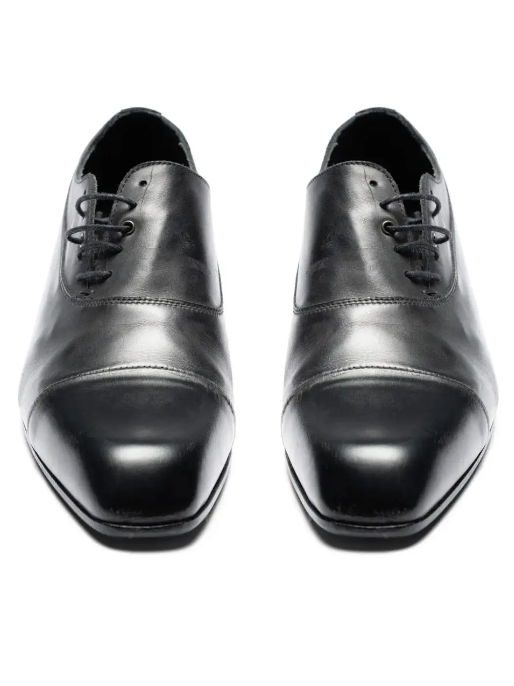 No Faith studios KH pointed head Italian cowhide glossy commuter dress men's leather shoes