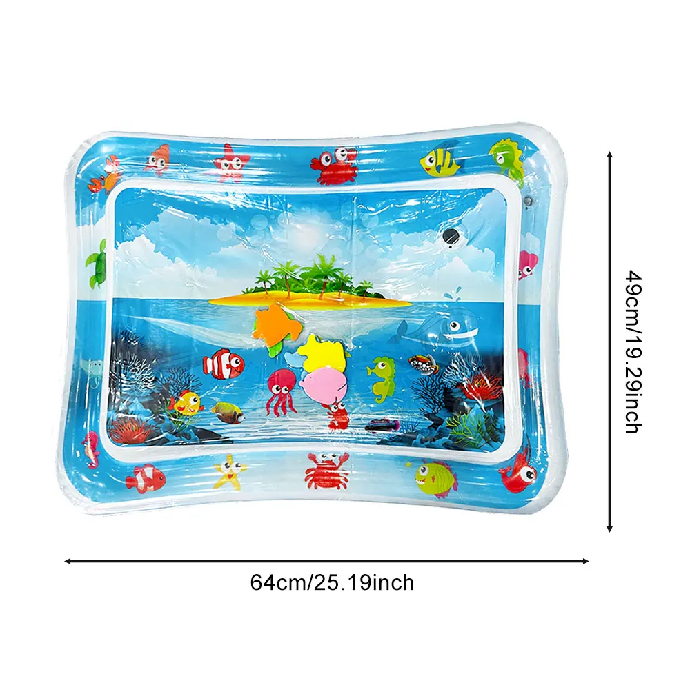 Baby Water Play Mat Inflatable Cushion PVC Infant Tummy Time Toddler Water Pad For Kids Early Education Developing Activity Toys