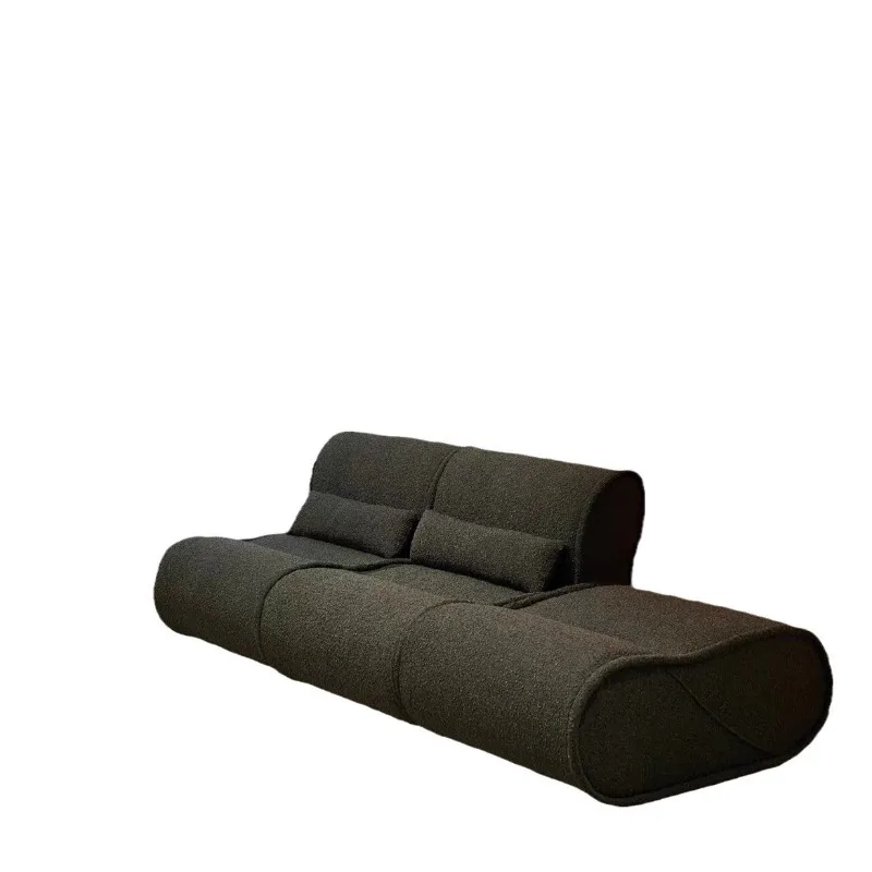 Modern simple lamb wool stacked sofa light luxury, small apartment new villa clubhouse free combination module cloth sofa