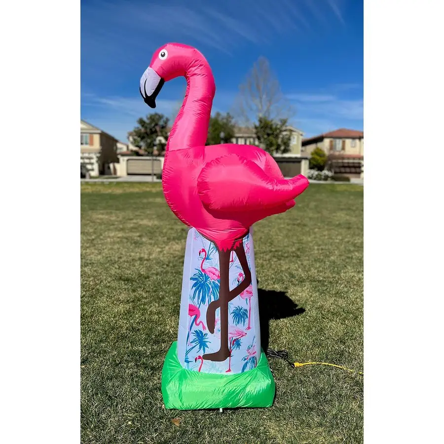 

Foot Tall Giant Summer Party Inflatable Pink Flamingo PreLit LED Lights Outdoor Indoor Lawn Yard Holiday Decoration Blow up Home