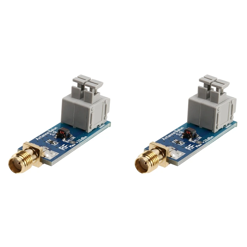 2X Balun One Nine Tiny Low Cost - 1: 9 HF Antenna Balun With Antenna Input Protection For Ham It Up SDR And Many Other