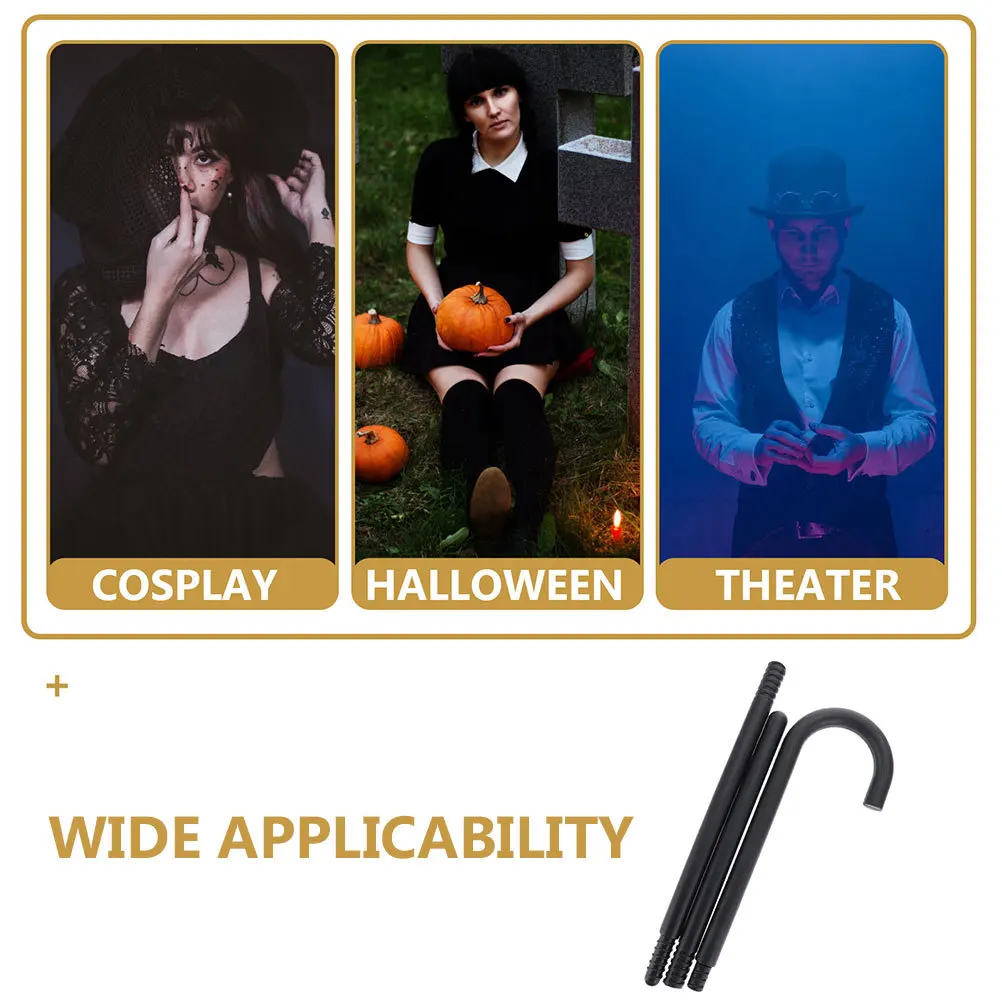 3 Bastões de Palha para Crianças, Acessório de Fantasia para Festa de Halloween, Bastão de Mágico Decorativo, Brinquedo Teatral