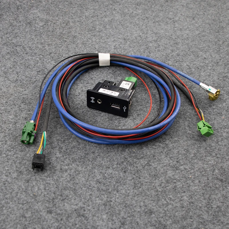 5G0035222E MIB2 USB CarPlay Media AUX Socket Switch Install Plug Button Adapter Harness For VW Golf 7 MK7 5Q0035726E 5Q0035222E