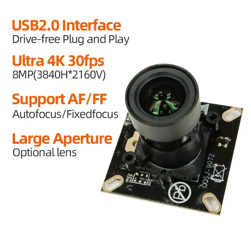 IMX678  8MP USB 4K HD aerial camera face recognition video conference document shooting module