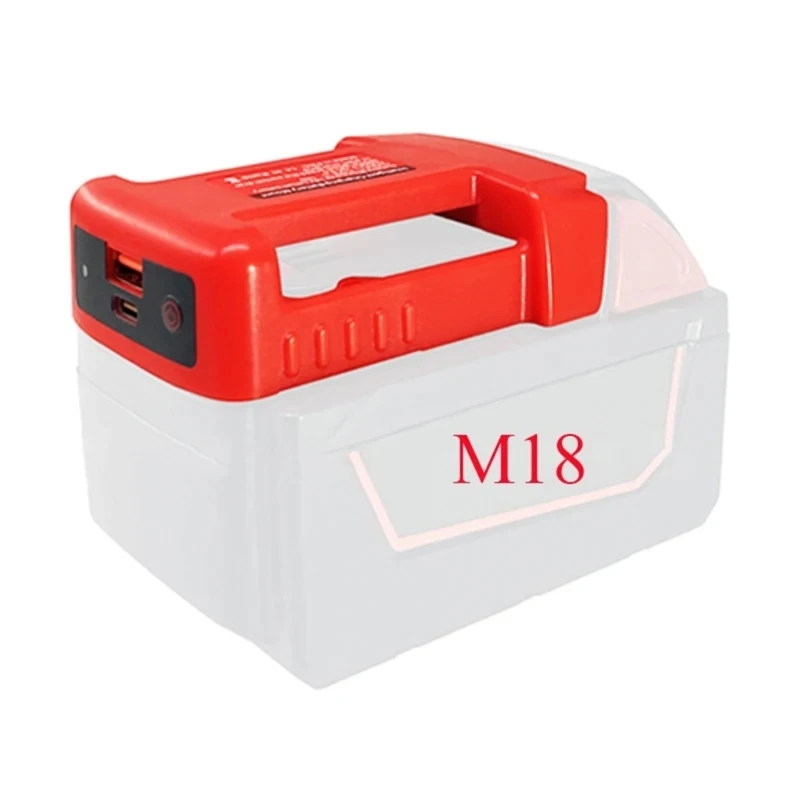 Batterie Halter Stehen Gürtel Schnalle USB Port Typ-C für MWQ DW 18V Lithium-Batterie schnelle Lade Adapter