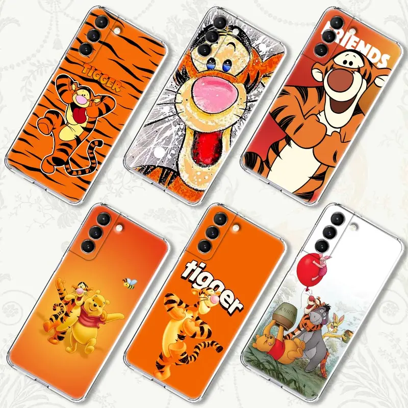

Tigger W-Winnie The Pooh Clear Phone Case For Samsung S24Ultra Galaxy S23 FE S22 Ultra S20 S21 FE S24 Plus 5G Case Silicon Cover