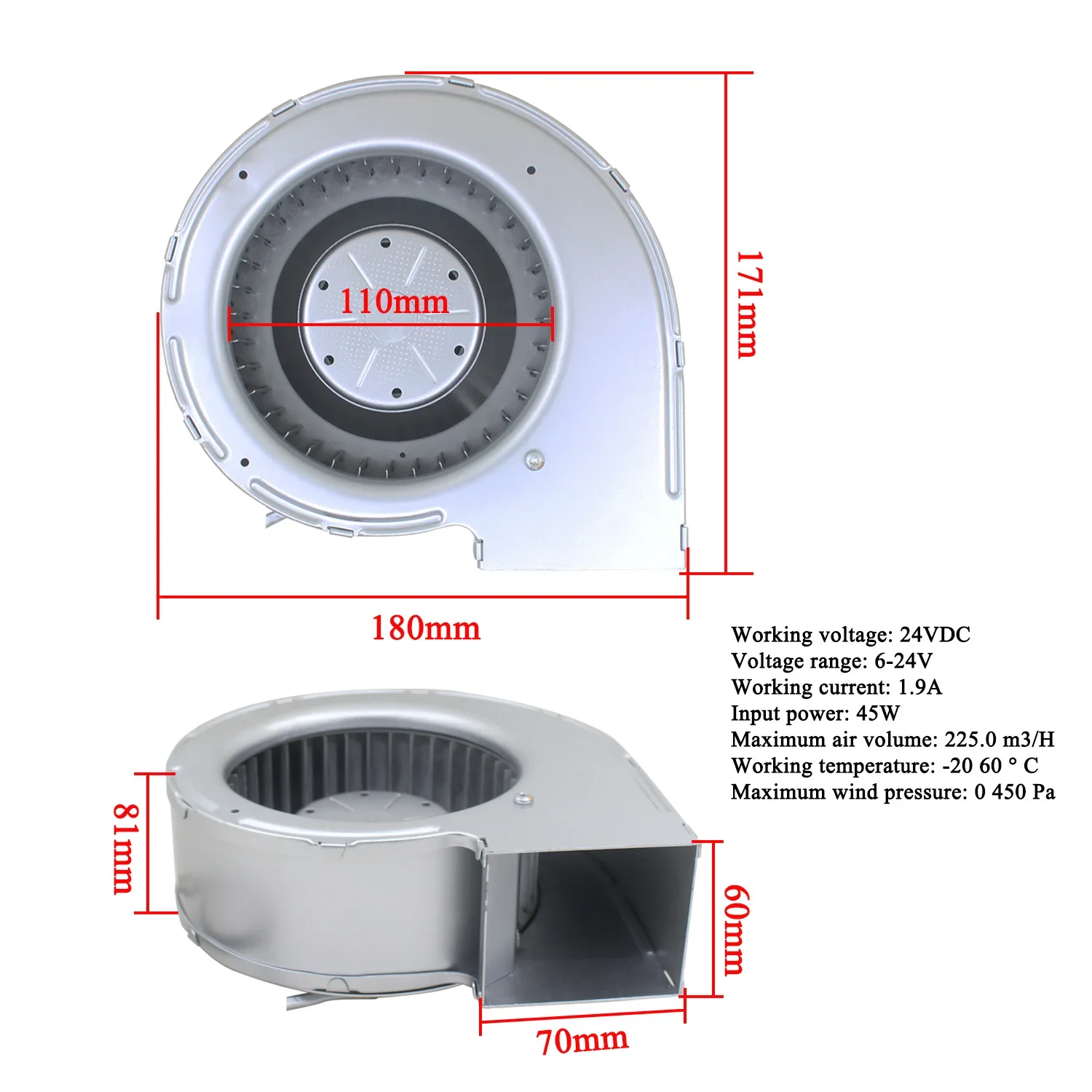 For 24V 45W Centrif…