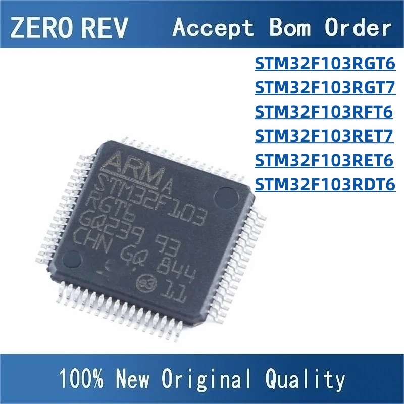 

100% New STM32F103RGT6 STM32F103RGT7 STM32F103RFT6 STM32F103RET7 STM32F103RET6 STM32F103RDT6 LQFP64 Brand new original chips ic