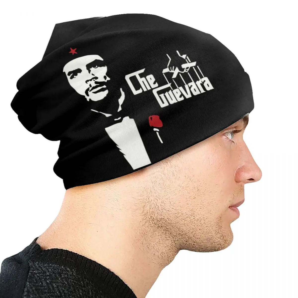 Che Guevara Hero Beanie Cap Winter Warm Bonnet Femme Knitted Hats Street Ski Cuba Cuban Socialism Freedom Skullies Beanies Hats