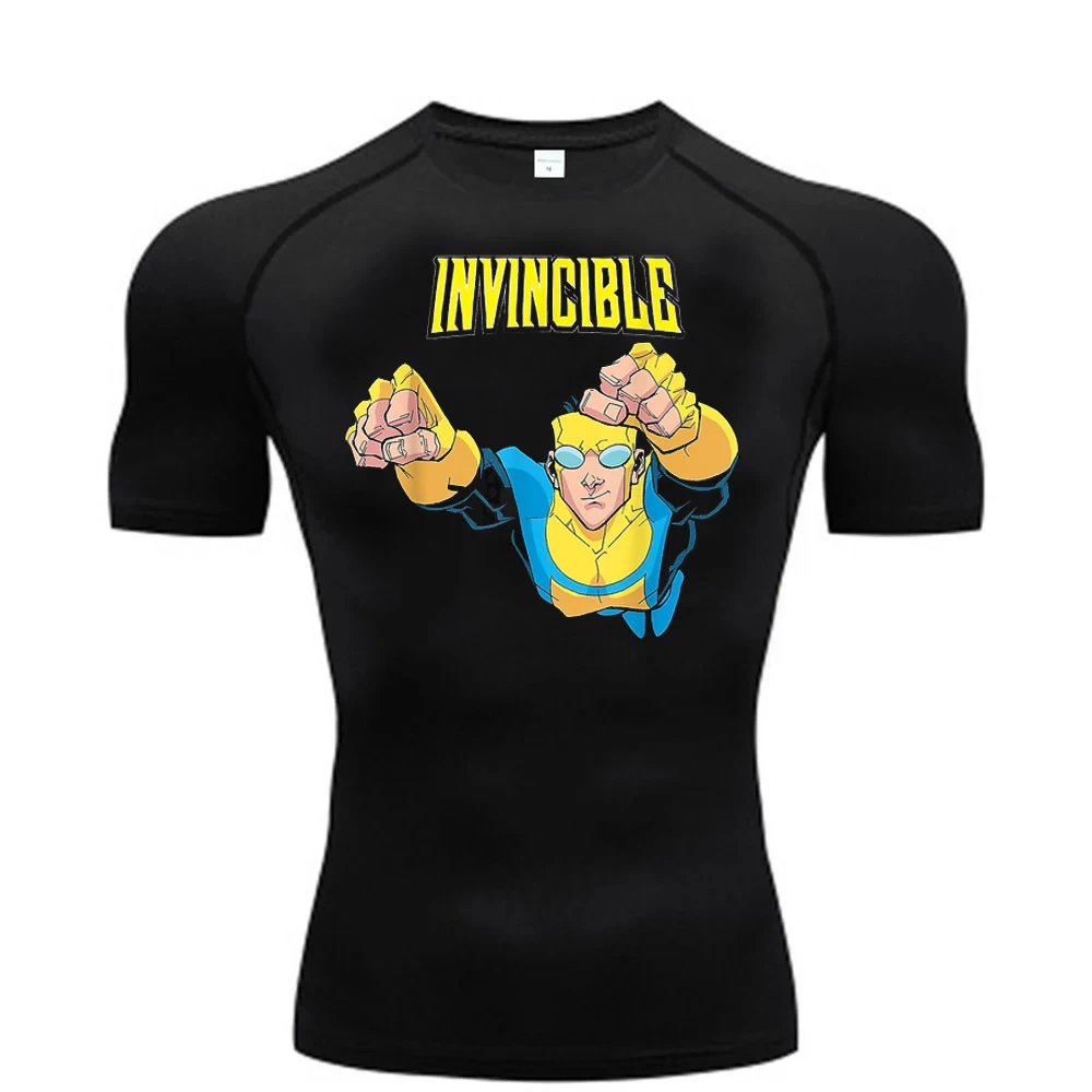 Invincible shirt compression shirt Athletic manga aesthetic alternative  dollette meme 2000s gyaru