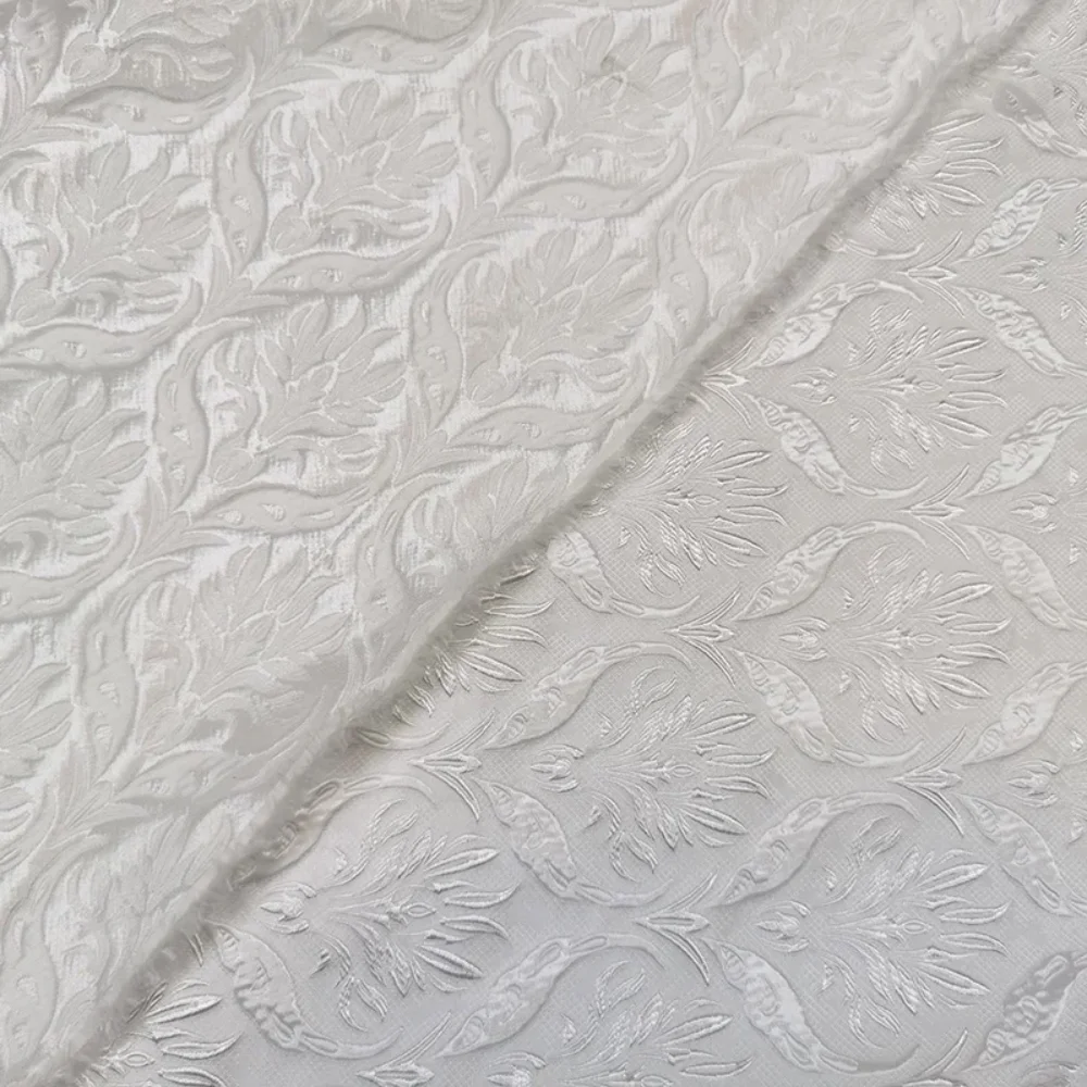 

Темная парчовая жаккардовая ткань для шитья своими руками, осенний ветровка, костюм, черно-белый однотонный дизайн платья, модное шитье по метрам