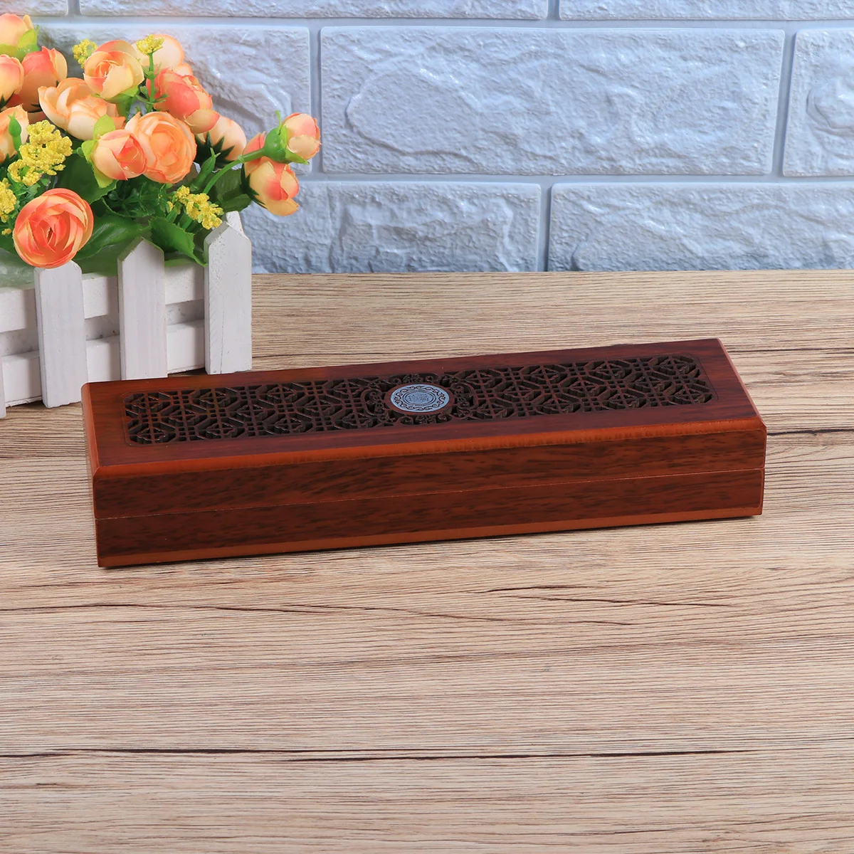 Wooden Jewelry Box Watch Bracelet Necklace Storage Box Delicate Gift Box(Rectangular) necklace box bracelet box