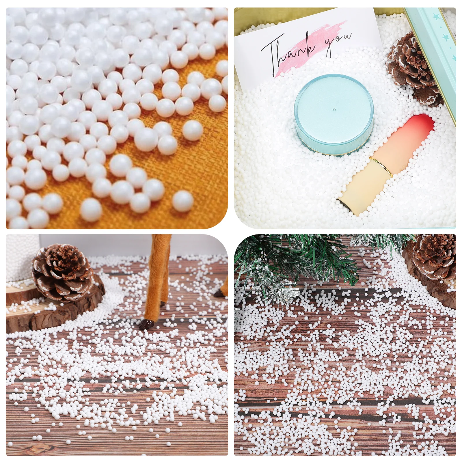 

60000pcs 2.5-3.5Mm White Foam Balls Diy Craft Supplies Kids Adults Party Decoration Floral Accessories Light Buoyant Sturdy