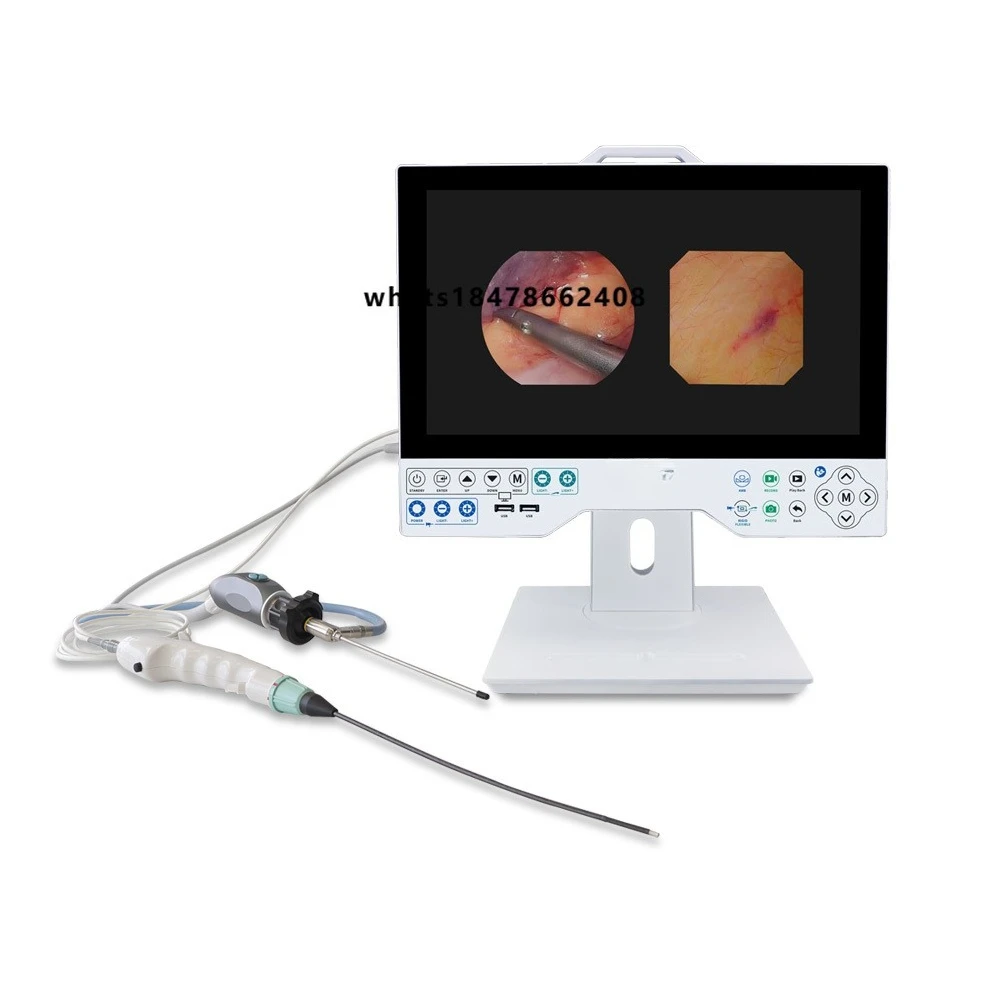 Best Selling 15-inch Compact All-in-One Veterinary Flexible Endoscope Surgical Instruments Endoscope Electric Metal