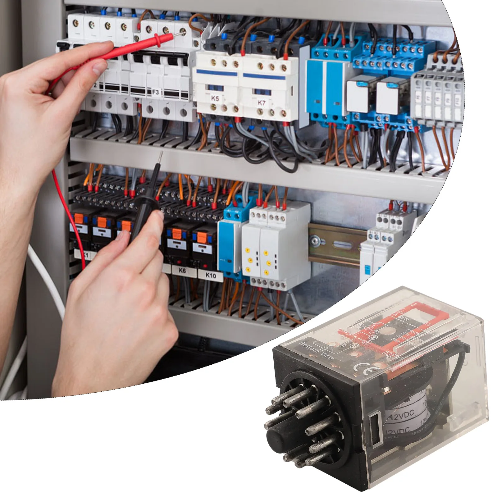 

10A 250VAC Relay 11 Pin Relay For Electronic Projects Automatic Control Communication High Temperature Resistance Remote Control