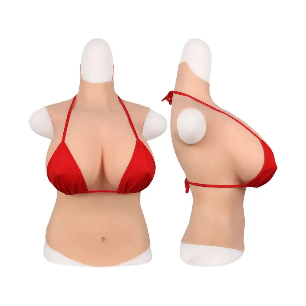 CDEG Cup Half Body Artificial Silicone Breast Forms For Performer Transsexual Halloween Masquerade Crossdress Props Fake Boobs