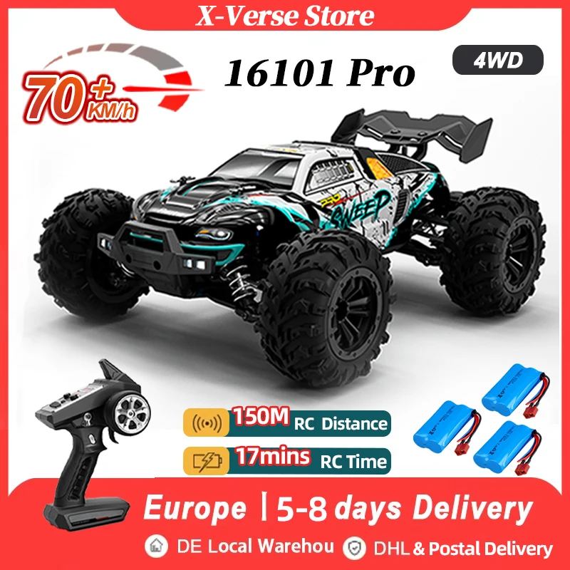 Image of 16101 Pro/16102 4WD RC Auto 1:16 2,4G Fernbedienung Autos 70 KM/H High Speed Drift Off Road Auto mit LED-Licht für Kinder Geschenk