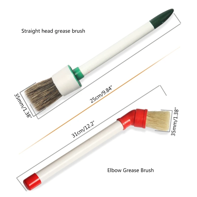 Straight/Curved- Lube- Applicator- Brush with Plastic Handle Bristles Brush Used for Paste-Style Tire Mounting Lubricant