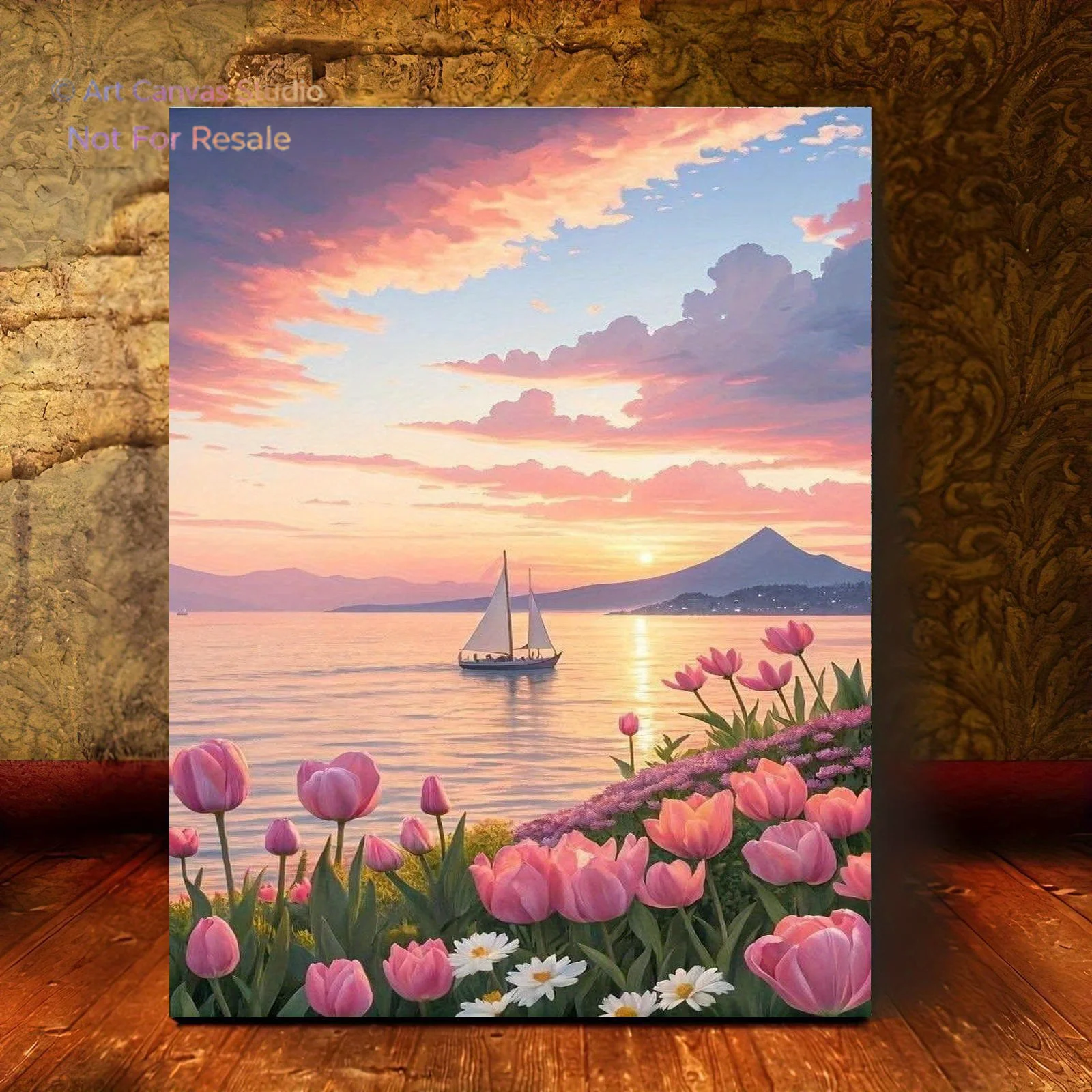 1PCS 2D Flat Frameless Unframed Landscape Canvas,Canvas Artwork，Suitable for bedroom, living room and hallway, canvas wall art,