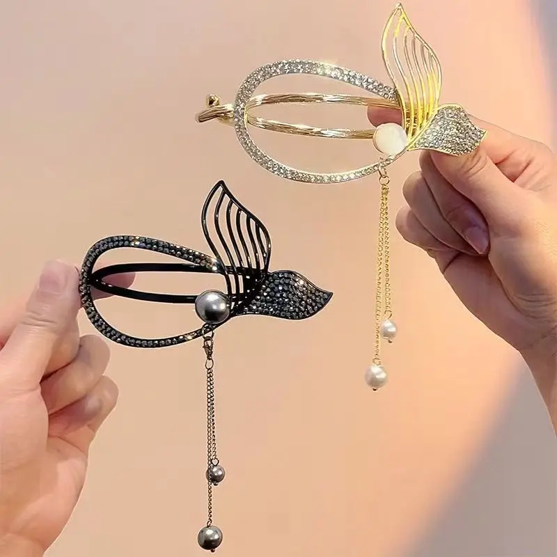 

New Women Elegance Hair Clips Metal Geometric Fishtail Hairpins Girls Sweet Headwear Barrette Fashion Hair Accessories Gift