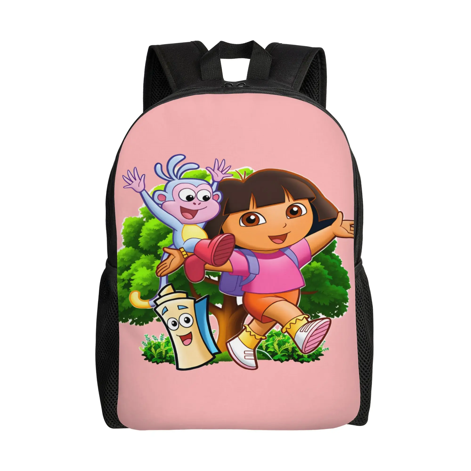 D-Doras and Friends Backpack  Daily Backpacks Women Men Custom Durable High School Bags Funny Rucksack