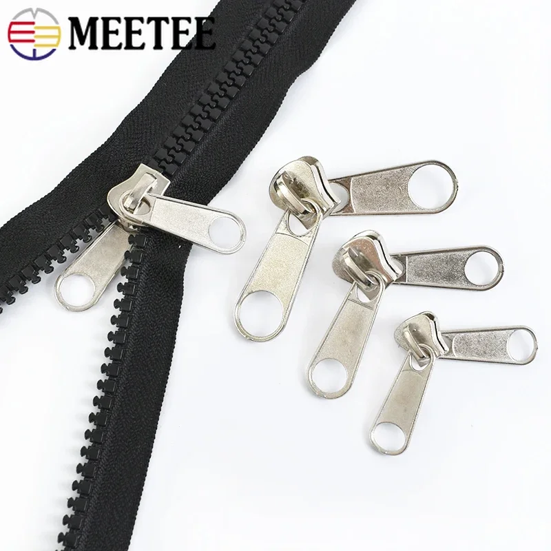 5/10/20/Pcs Double Side Zipper Slider Puller for Resin Zips 5# 8# 10# Decorative Zip Head Jacket Clothes Tent Sewing Accessories