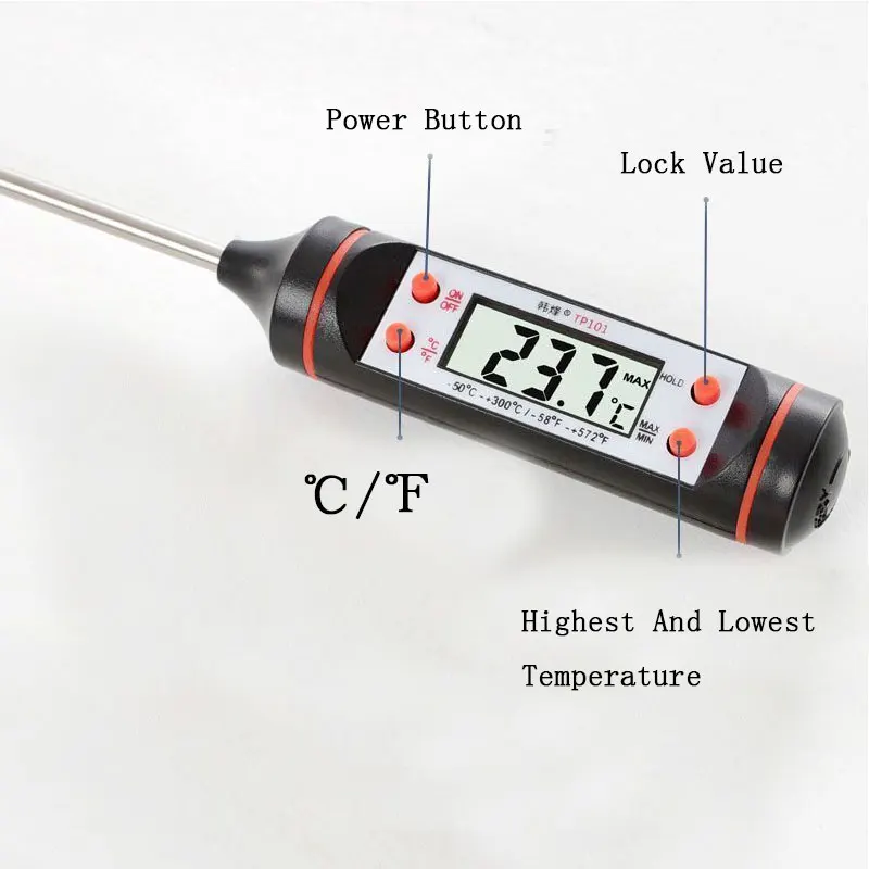 Car Air Condition Outlet Needle Type LCD Digital Gauge Check Kitchen Thermometer Range minus 50 to zero above 300 degrees tools