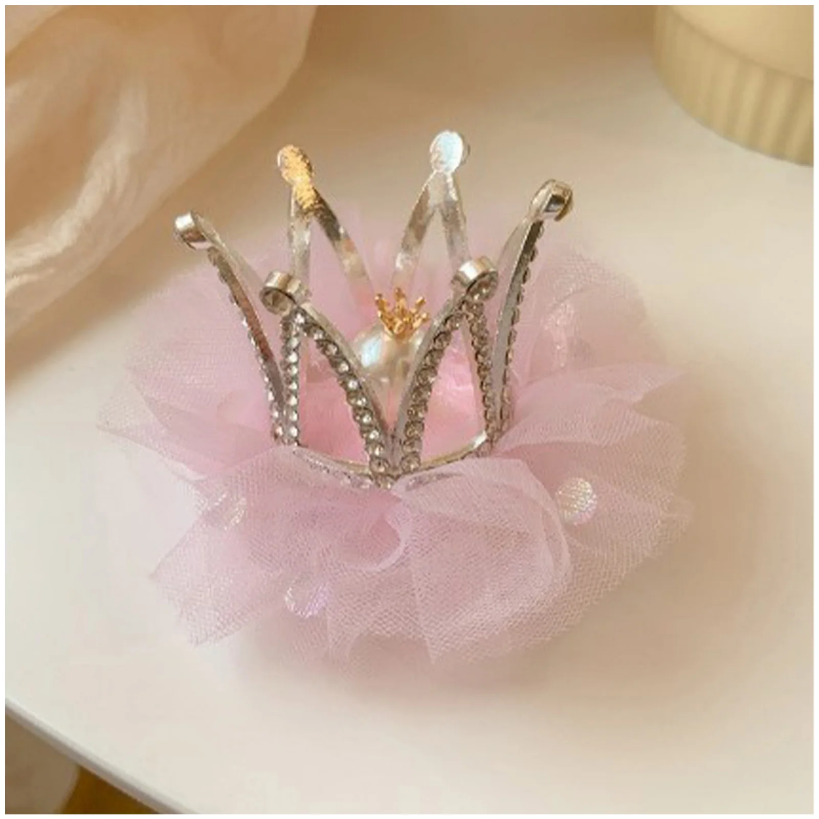 Girl's Diamond Crown Hair Pin Fashionable and Stylish Tying Hair Tool for Girls All Hair Types HSJ88