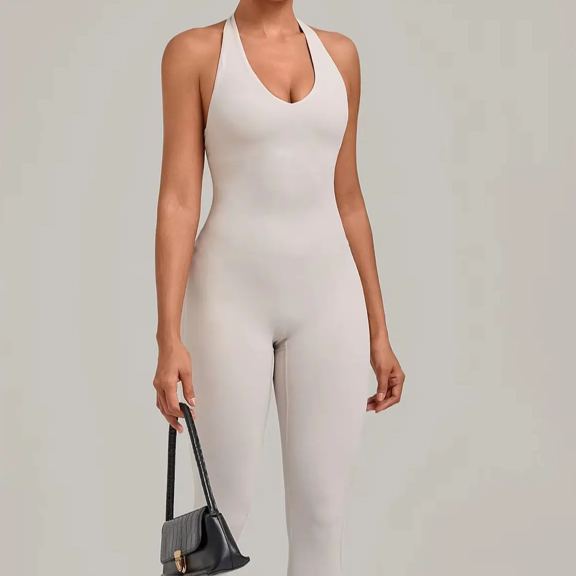 Women's Sports Yoga Jumpsuits Backless Hanging neck Hip-Lifting Jumpsuits Female Workout Sports Running Bodysuits One-piece Suit