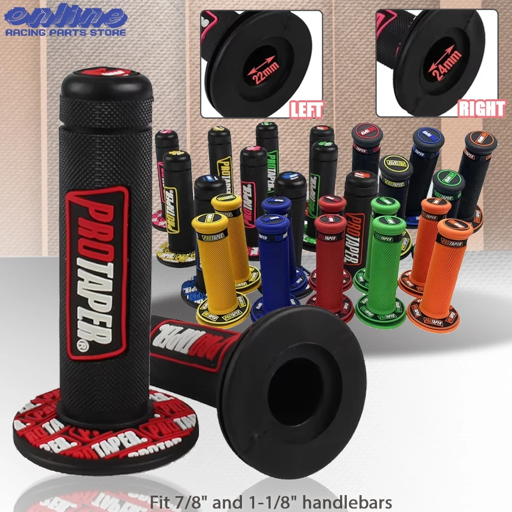 Colorful Handle Grip Pro taper Motorcycle Protaper Dirt Pit Bike Motocross 7/8