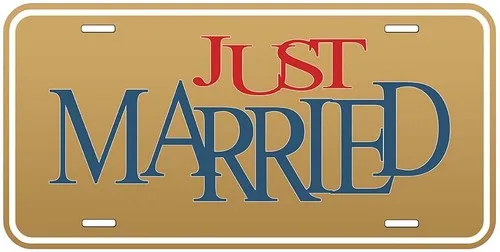 Just Married Aluminum Novelty Car License Plate Aluminum