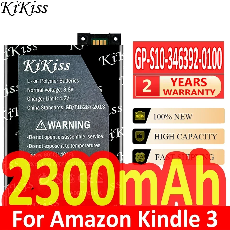 KiKiss Replacement Battery 2300mAh GP-S10-346392-0100 For Amazon Kindle3 Kindle 3 S11GTSF01A D00901 E-Reader Batteries +Tools