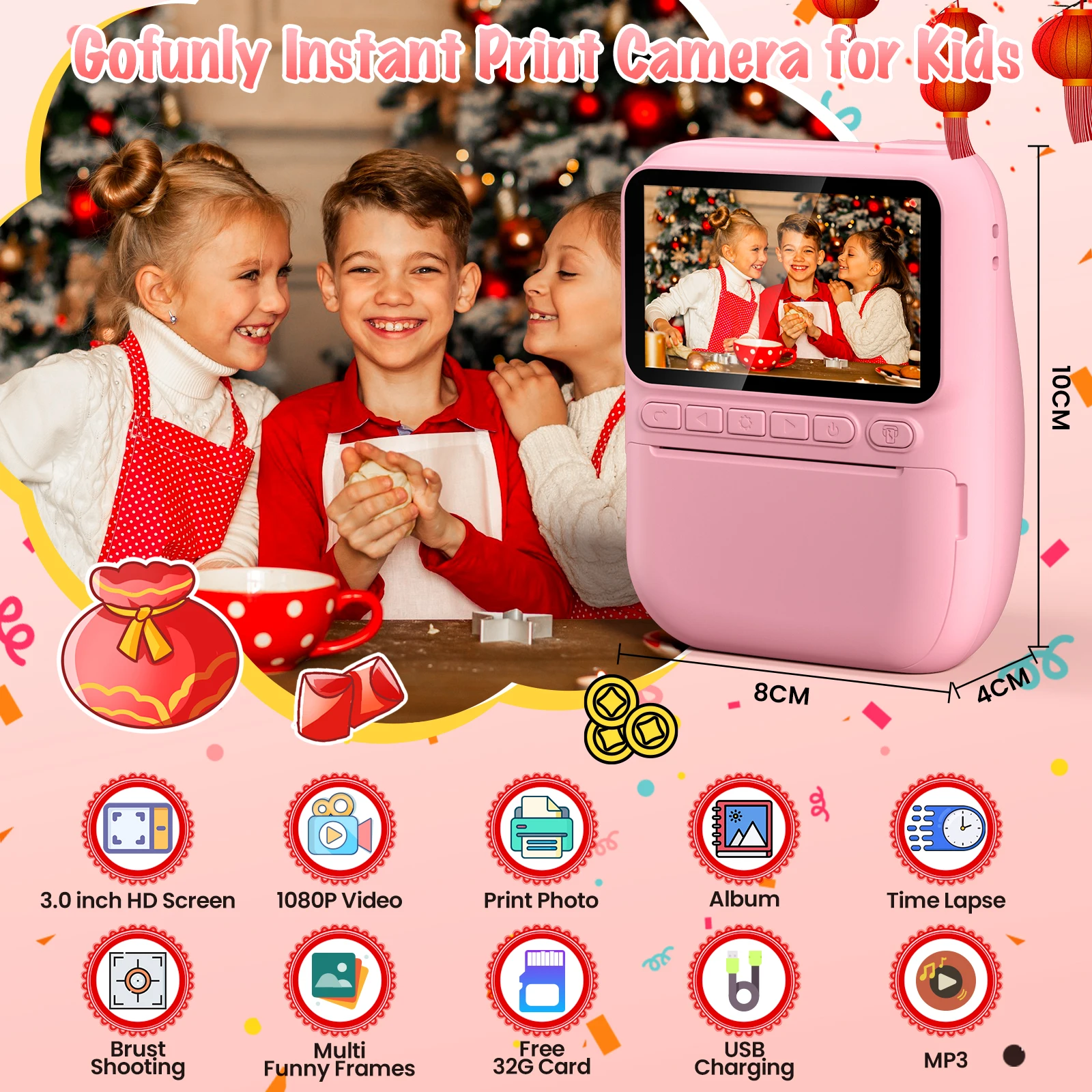 Instant Print Camera for Kids, 3.0