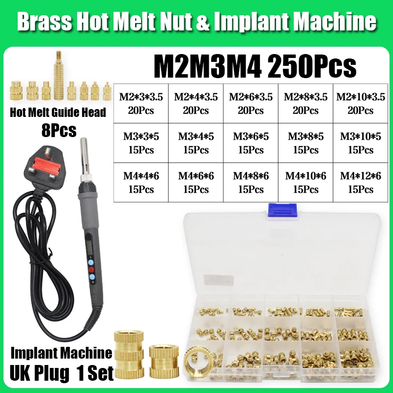 Einsätze TS100 Lötkolbenspitze Messing Heat Set Einsatzmutter Gewinde Hot Melt Guide Head 3D-Druck Einbettung Kupfermutter Einsetzen – Detail 11