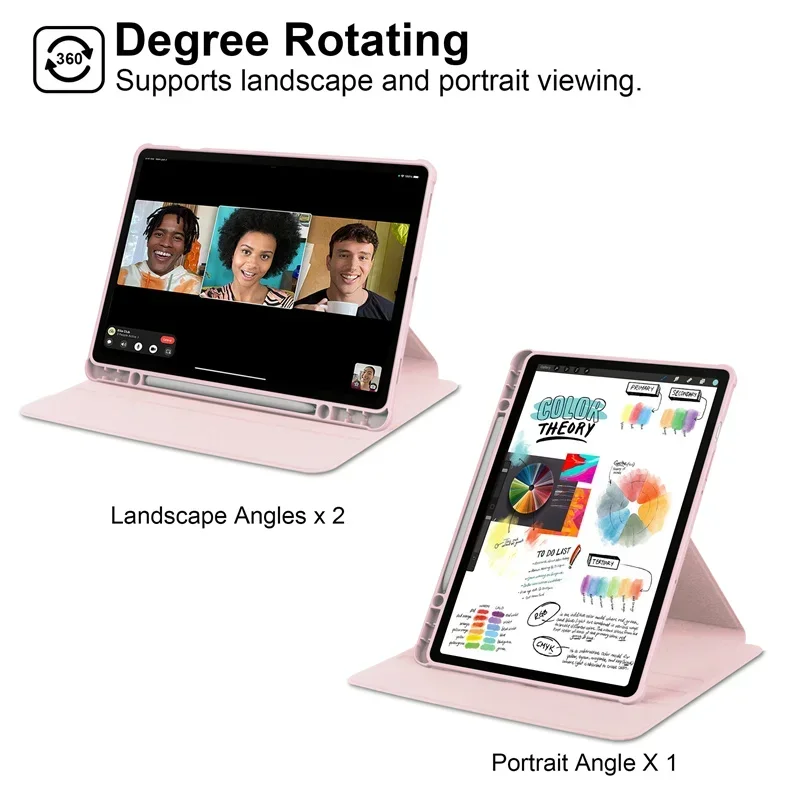 

Funda for Samsung Galaxy Tab S10 FE 10.9 Case 360 Rotating For Galaxy Tab S10 FE SM-X520/X526 Tablet Cover with Pencil Holder